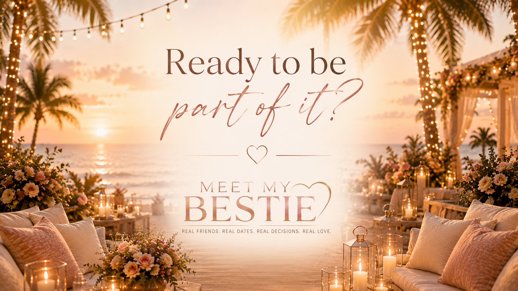 Ready to be part of it? — Meet My Bestie. Real Friends. Real Dates. Real Decisions. Real Love.